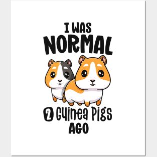 I Was Normal 2 Guinea Pigs Ago Furry Potato Lover Gift Girl Posters and Art